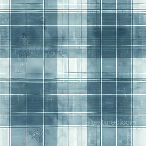 Seamless 3D PBR Texture of Blue Gradient Plaid Pattern Fabric texture preview