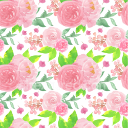 seamless Seamless 3D PBR Texture of Pink Flower Watercolor Floral Fabric Pattern texture 8k free download PBR