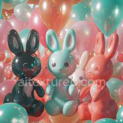 seamless Seamless 3D Inflated PBR Texture of Glossy Colored Vinyl Balloon Surface texture 8k free download PBR