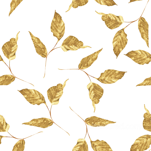Featuring Gold Autumn Leaves on White Background seamless Autumn Leaves  PBR texture