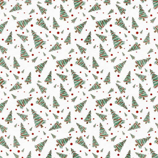 All Christmas Digital paper Texture of Watercolor Christmas Trees with Red Dots on Paper seamless All Christmas Digital paper PBR texture
