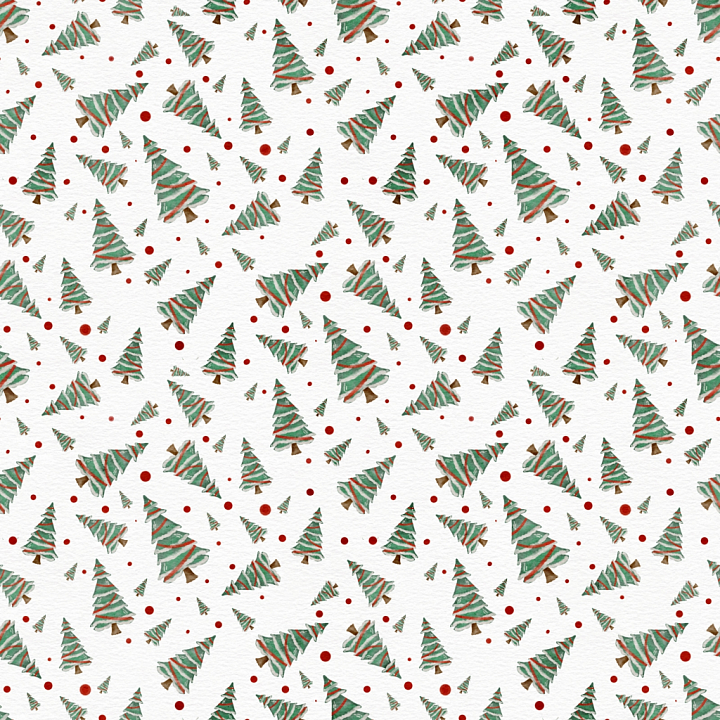 All Christmas Digital paper of Watercolor Christmas Trees with Red Dots… seamless PBR texture preview