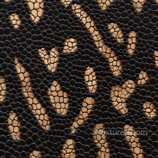 Exotic Reptile Skin Seamless Texture with High-Detail Scales and Natural Tonal Variation seamless Skin PBR texture