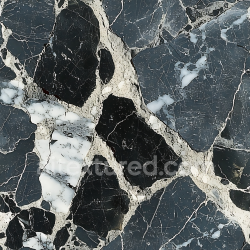 seamless Seamless 3D PBR Black Marble Slab Texture Featuring Bold White Veins and Polished Finish texture 8k free download PBR