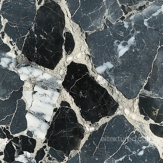 Black Marble Slab Texture Featuring Bold White Veins and Polished Finish Marble texture preview