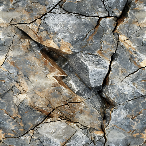cracked rocky stone PBR texture with rugged erosion and layered color tones seamless Stone PBR texture