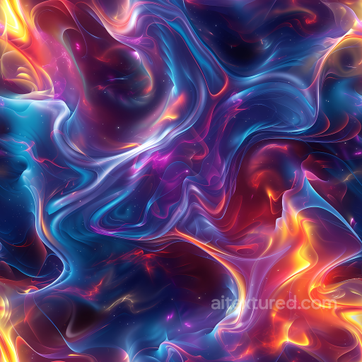 Space Texture Featuring Vibrant Nebula Clouds and Cosmic Glow seamless Star, space, planets PBR texture