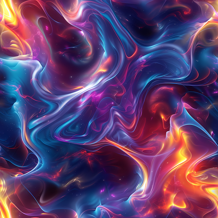 Space Featuring Vibrant Nebula Clouds and Cosmic Glow seamless PBR texture preview