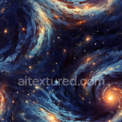 seamless Seamless 3D PBR Space Texture Featuring Swirling Galaxy Clouds and Star Clusters texture 8k free download PBR