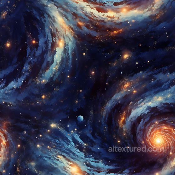 Space Texture Featuring Swirling Galaxy Clouds and Star Clusters Star, space, planets texture preview