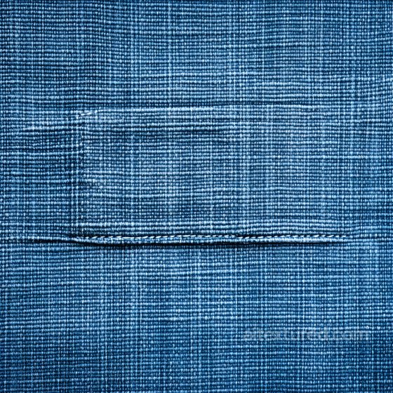 Cracked Denim Fabric PBR Texture with Prominent Horizontal Tear in Blue Denim jeans texture preview