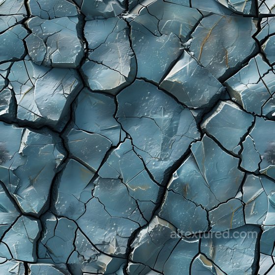 Cracked Stone Texture Featuring Jagged Deep Fissures and Blue-gray Tones Cracked & Holes texture preview