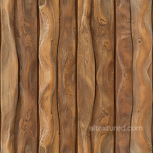 Rustic Knotted Wood Planks PBR Texture with Natural Grain Variation seamless Wood PBR texture