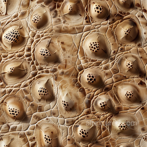 Exotic Reptile Leather Texture with Raised Nodules and Natural Cracks seamless Leather PBR texture
