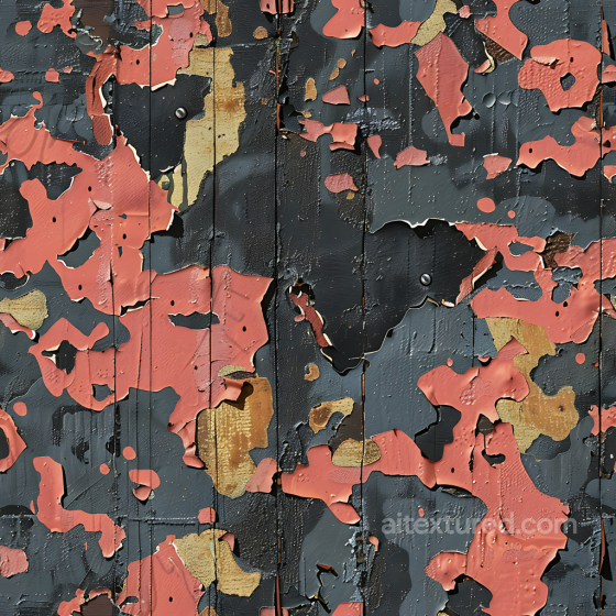 Urban Camouflage PBR Texture Featuring Rusted, Peeling Painted Metal Color Camouflage texture preview