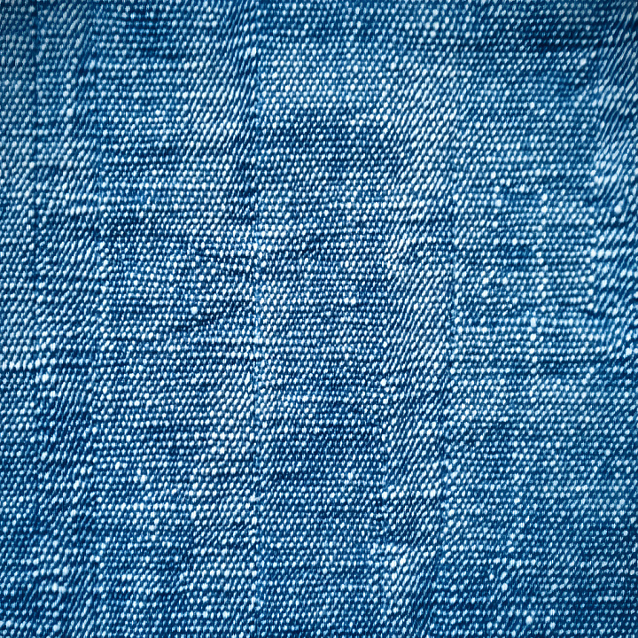 Denim Jeans of Cracked Blue Denim Fabric with Worn Surface seamless PBR texture preview