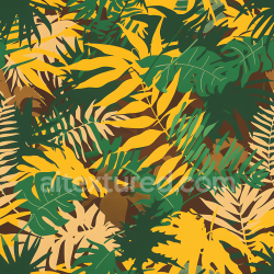 seamless Seamless 3D Tropical Jungle Camouflage PBR Leaf Pattern Texture in Green and Yellow texture 8k free download PBR