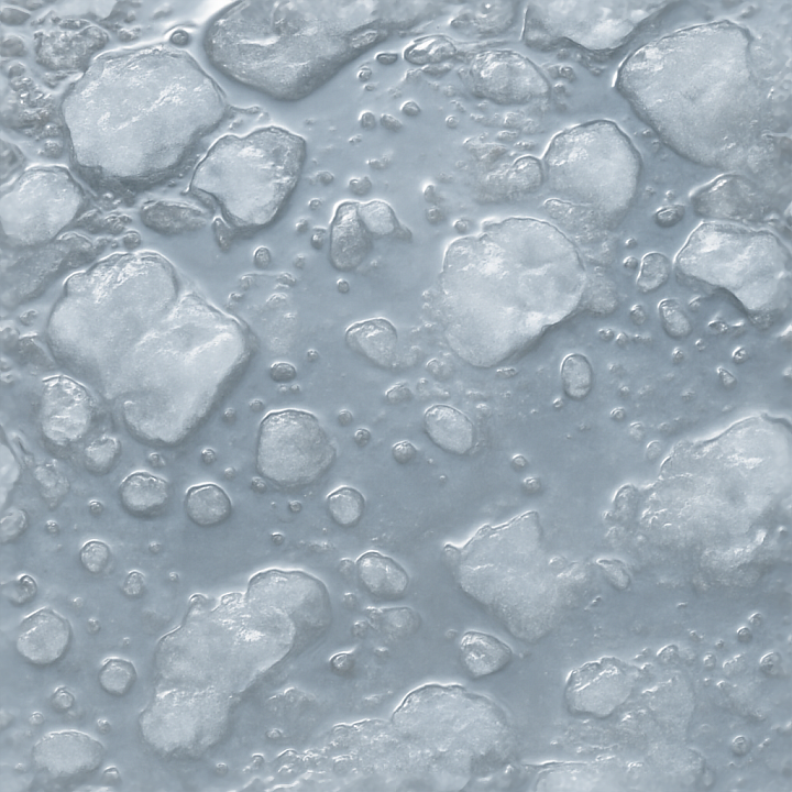 Presenting Melting Ice With Wet Ice And Ice Melt Puddle Details seamless PBR texture preview