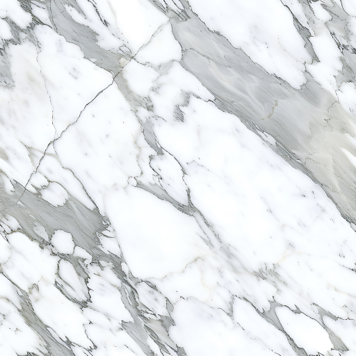 Seamless 3D Carrara White Marble PBR Texture with Natural Vein Details