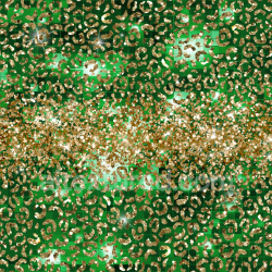 seamless Seamless 3D PBR Texture of Green Glittery Leopard Spots Pattern with Gold Sparkle texture 8k free download PBR