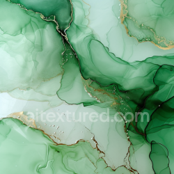 seamless Seamless 3D Alcohol Ink PBR Texture in Green with Gold Veins and Fluid Marbling texture 8k free download PBR