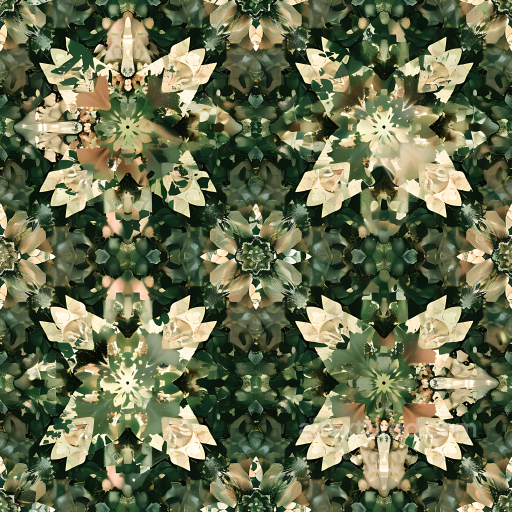 Stylized Jungle Camouflage PBR Texture with Floral Motifs and Organic Shapes seamless Color Camouflage PBR texture