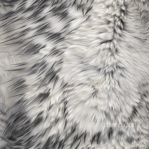 Realistic White and gray Fur Leather Seamless Texture with Dense Long Hair seamless Leather PBR texture