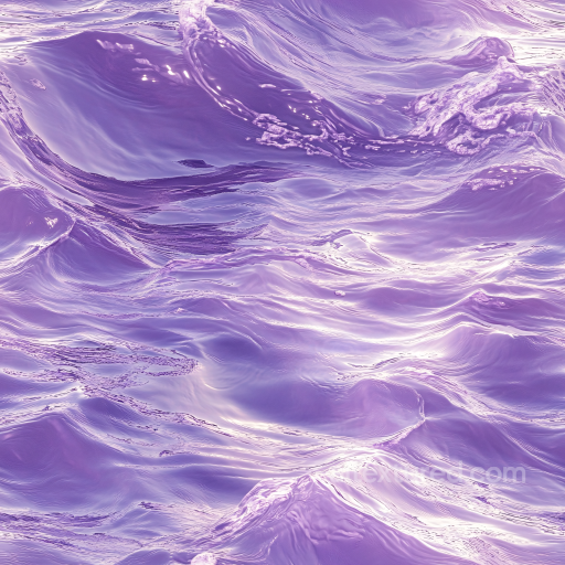Stylized Purple Ocean Water PBR Texture with Reflective Waves seamless Water PBR texture