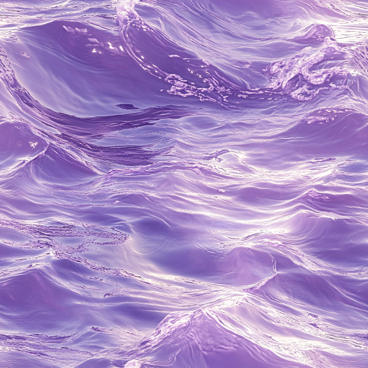 Stylized Purple Ocean Water with Reflective Waves seamless PBR texture preview