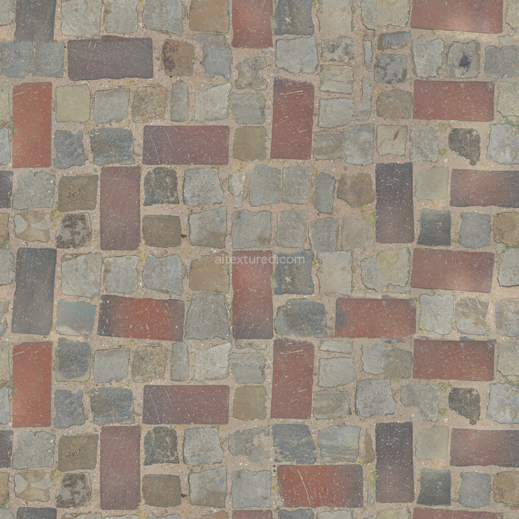 Paving Stone Tileable Realistic Natural Ground Weathered PBR Texture ...