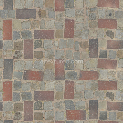 Paving Stone Seamless Texture Tileable Pbr Realistic Natural Ground Weathered