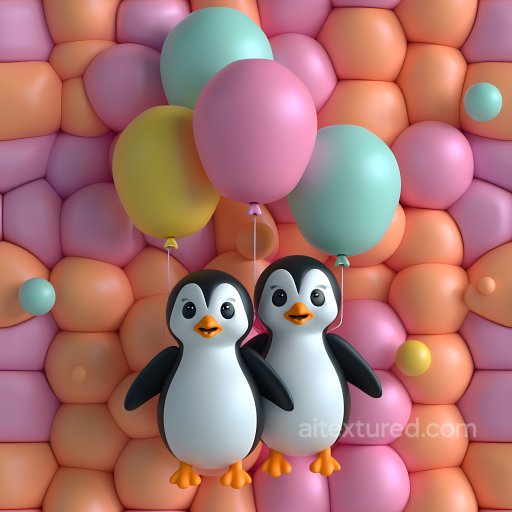 Inflated Soft Foam Cells PBR Texture in Pastel Colors seamless Inflated PBR texture