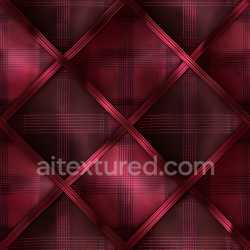 seamless Seamless 3D PBR Texture of Red Plaid Fabric with Quilted Pattern texture 8k free download PBR