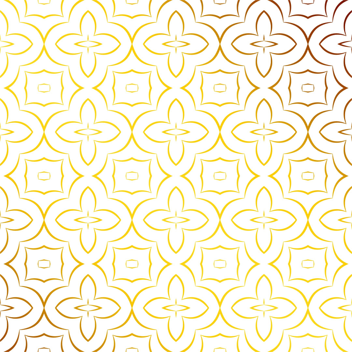 Featuring White Background with Golden Floral Pattern seamless PBR texture preview