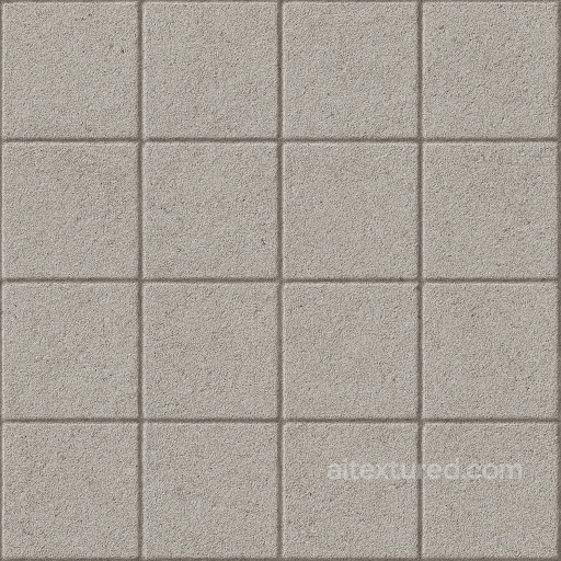 Seamless Concrete PBR Texture - Tiny Paving Slabs Same Style Large Concrete Park seamless Concrete PBR texture