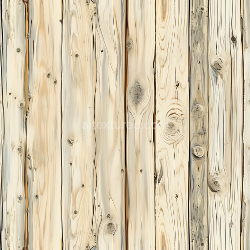 Seamless 3D PBR Texture of Light Pine Wood with Knots and Subtle Grain