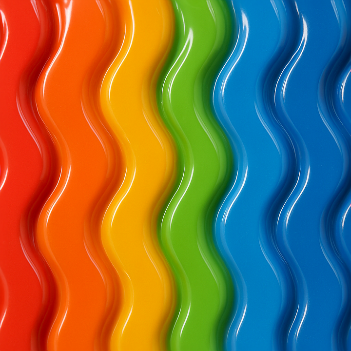 Wave Pattern Vacuum Formed Plastic Surface seamless PBR texture preview