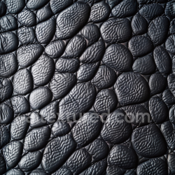 seamless Seamless 3D PBR Black Pebbled Crocodile Patterned Leather Texture with Glossy Finish texture 8k free download PBR