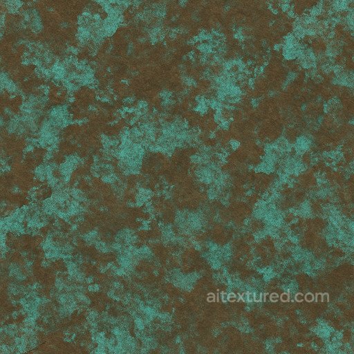 Oxidized Copper With Verdigris Patches seamless Metal PBR texture