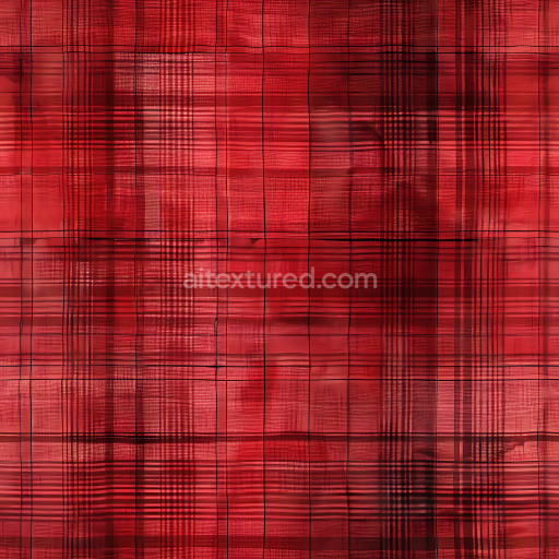 Seamless 3D Red Plaid Metal PBR Texture with Distinctive Grid Pattern