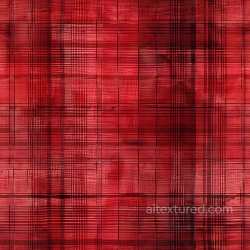 Seamless 3D Red Plaid Metal PBR Texture with Distinctive Grid Pattern texture preview