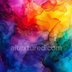 seamless Seamless 3D Alcohol Ink PBR Texture Featuring Vivid Rainbow Fluid Waves and Elegant Translucent Layers texture 8k free download PBR