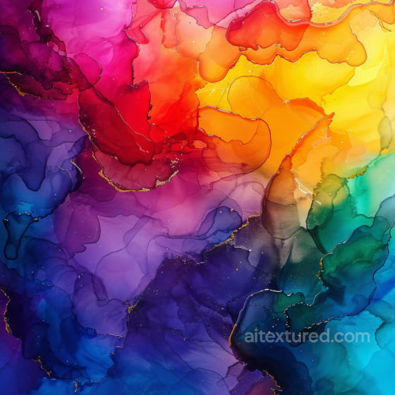 Alcohol Ink PBR Texture Featuring Vivid Rainbow Fluid Waves and Elegant Translucent Layers Alcohol ink texture preview