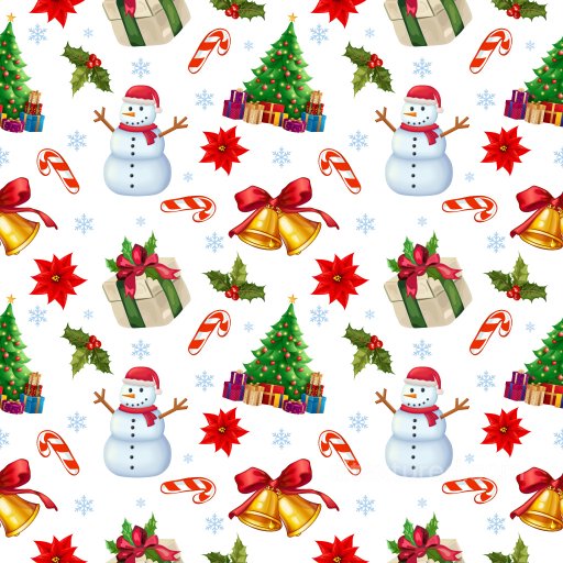 Pattern PBR Texture Featuring Christmas Holiday Icons & Festive Motifs seamless Pattern Bundle PBR texture