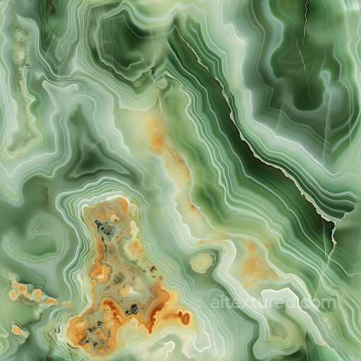 green onyx marble PBR texture with natural layered veins and polished finish seamless Marble PBR texture