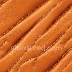seamless Seamless 3D Quilted Grain Brown Leather PBR Texture with Detailed Stitching texture 8k free download PBR