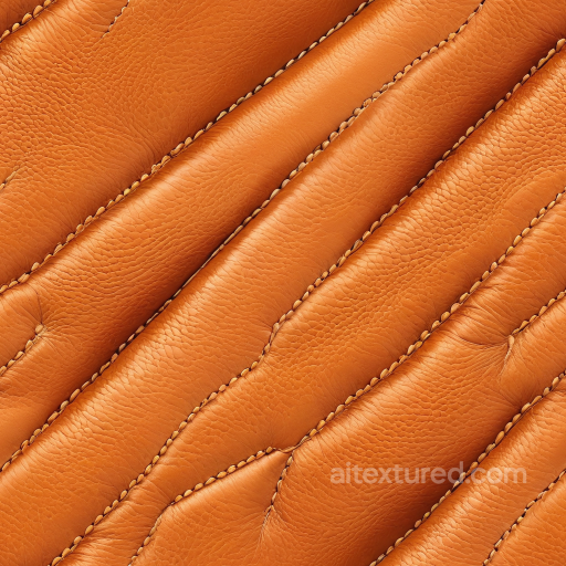 Quilted Grain Brown Leather PBR Texture with Detailed Stitching seamless Leather PBR texture