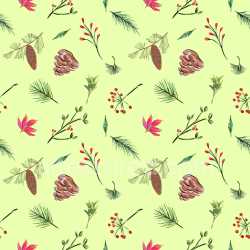 Pattern Bundle - Seamless 3D Pattern PBR Texture Featuring Hand-Painted Christmas Botanicals texture preview