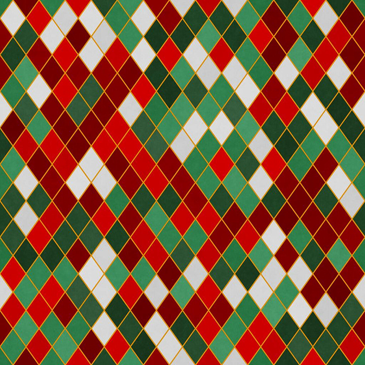Christmasy Diamond Shaped Pattern seamless PBR texture preview