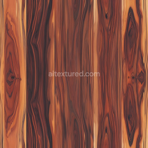 Seamless 3D Rustic Wood Planks PBR Texture with Distinct Knot Patterns and Warm Tones